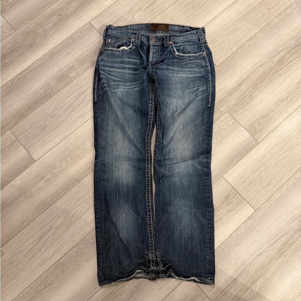 Vintage 1921 Western Straight Y2K Embroidered denim relaxed jeans